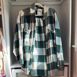 Aerie Black and White Checkered Shirt